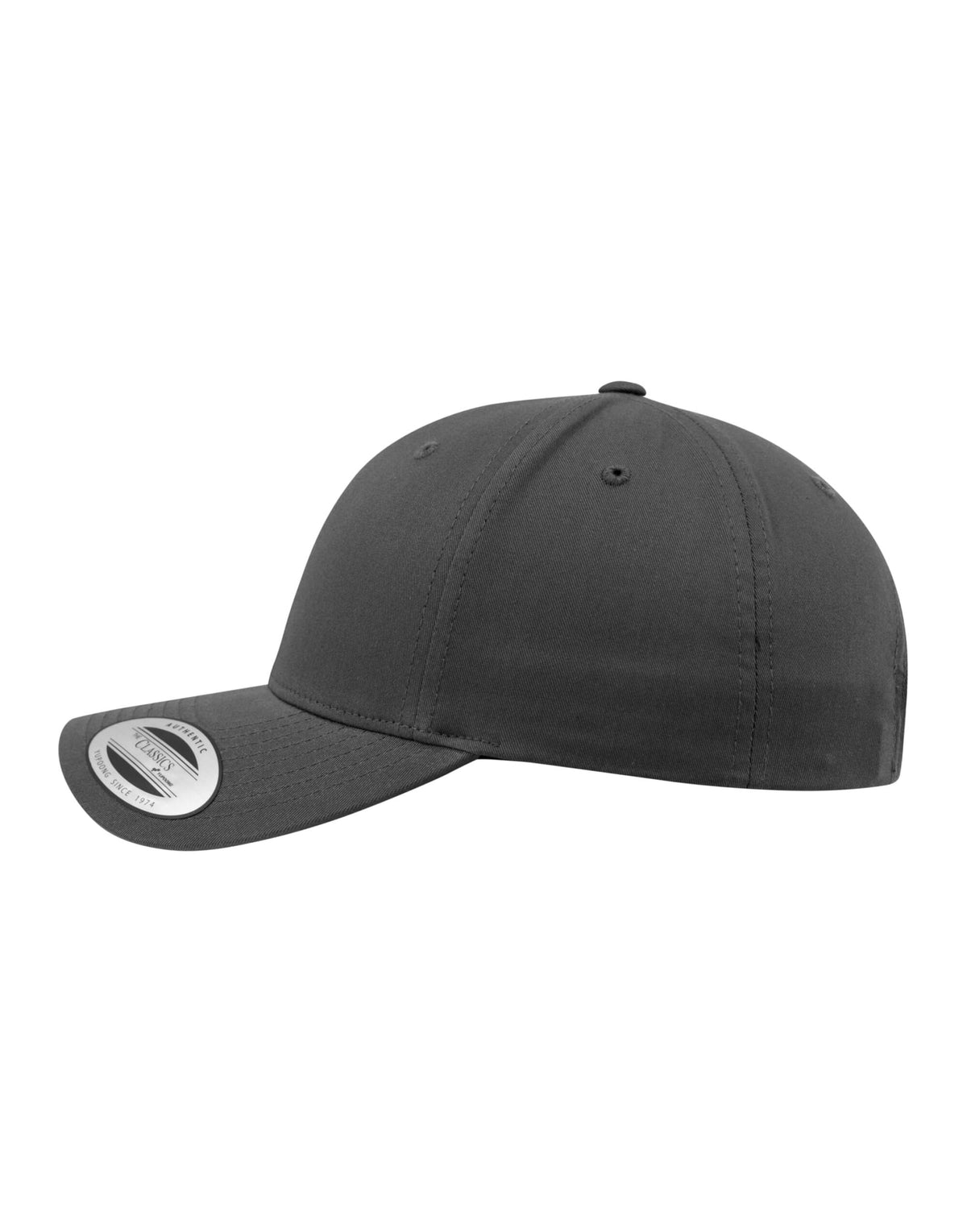 Flexfit 7706 Curved Classic Snapback Cap - Charcoal