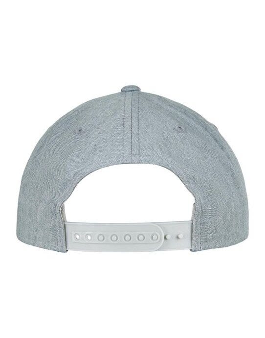 Flexfit 7706 Curved Classic Snapback Cap - Heather Grey