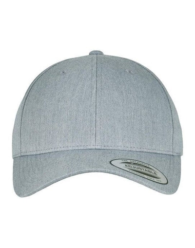 Flexfit 7706 Curved Classic Snapback Cap - Heather Grey
