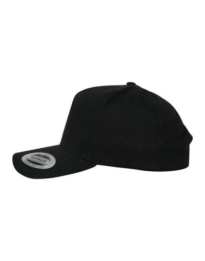 Flexfit 7707 5 Panel Curved Classic Snapback - Black