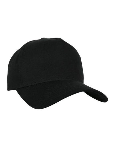 Flexfit 7707 5 Panel Curved Classic Snapback - Black