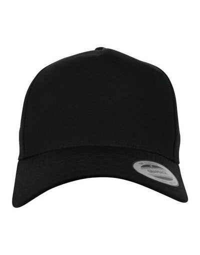 Flexfit 7707 5 Panel Curved Classic Snapback - Black