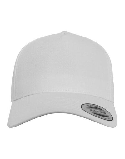 Flexfit 7707 5 Panel Curved Classic Snapback - White