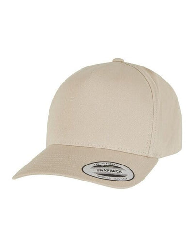 Flexfit 7707 5 Panel Curved Classic Snapback - Beige