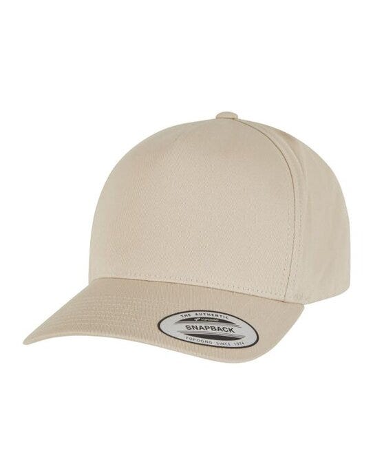 Flexfit 7707 5 Panel Curved Classic Snapback - Beige