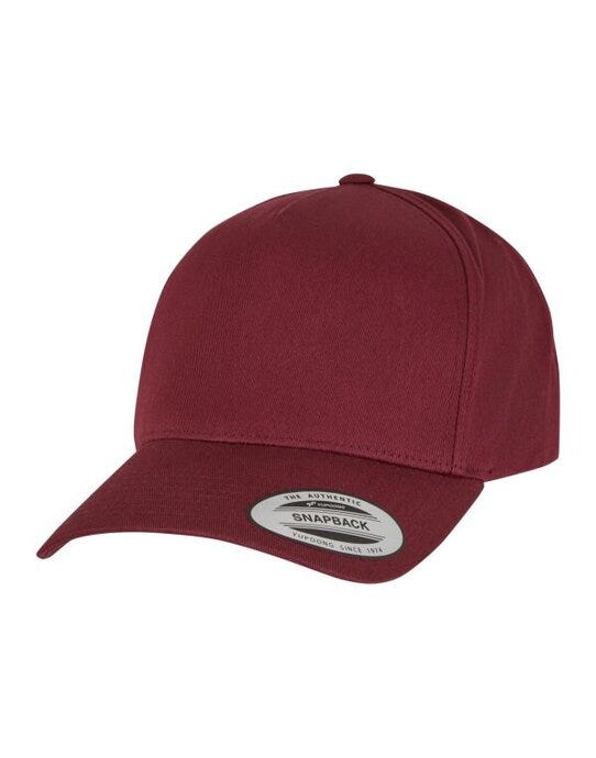 Flexfit 7707 5 Panel Curved Classic Snapback - Maroon
