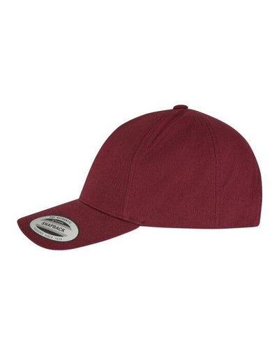 Flexfit 7707 5 Panel Curved Classic Snapback - Maroon