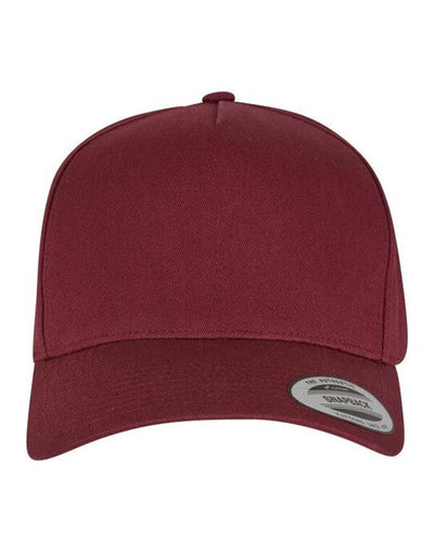 Flexfit 7707 5 Panel Curved Classic Snapback - Maroon