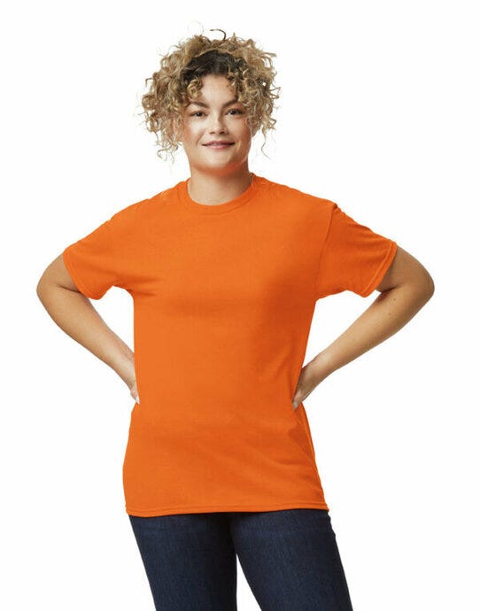 Gildan 8000 DryBlend Adult T-Shirt - Safety Orange
