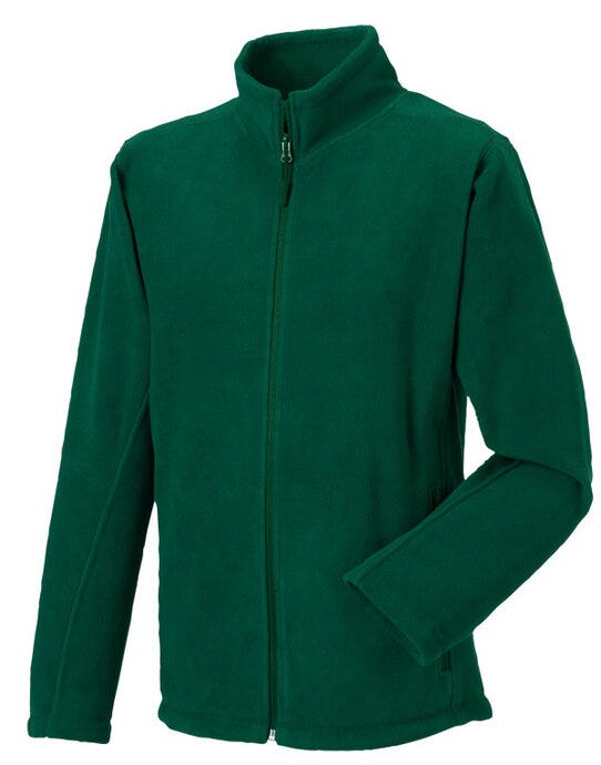 Russell Athletic 8700M Russell Mens Full Zip Outdoor Fleece - Bottle Green