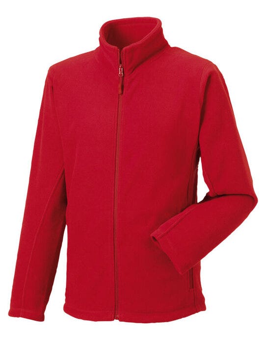 Russell Athletic 8700M Russell Mens Full Zip Outdoor Fleece - Classic Red