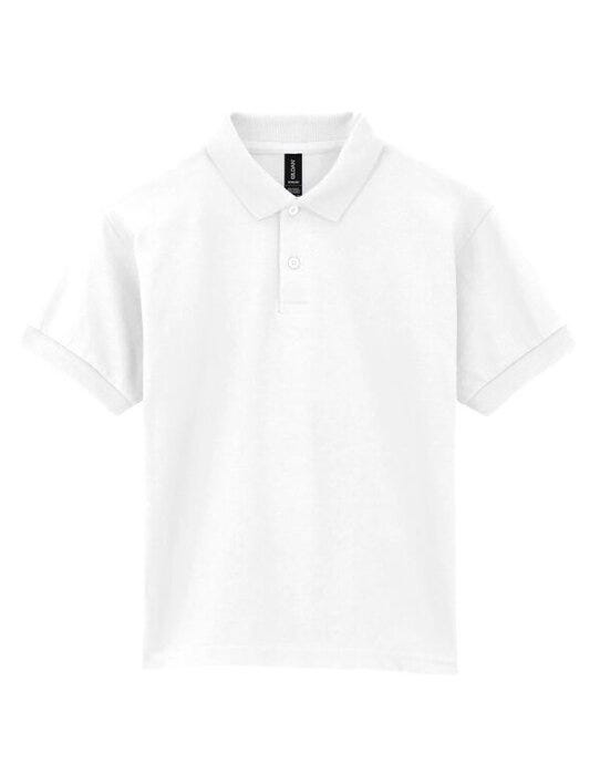 Gildan 8800B Dryblend Youth Jersey Polo - White