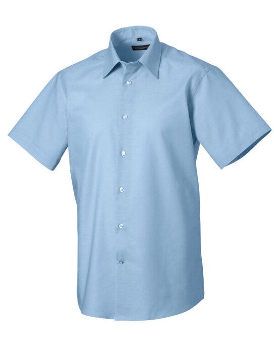 Russell Athletic Collection 923M Russell Collection Mens SS Tailor Oxford - Oxford Blue
