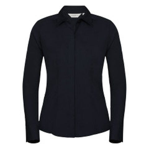 Russell Athletic Collection 924F Russell Collection Lady LS Fitted Poplin - French Navy