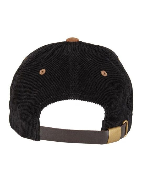 Flexfit 9279 Corduroy Classic Suede Cap - Black/Caramel