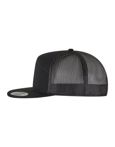 Flexfit 9294 7 Panel Classic Trucker Cap - Black/Black