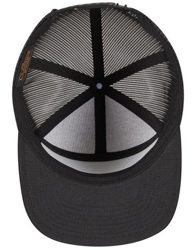 Flexfit 9294 7 Panel Classic Trucker Cap - Black/Black