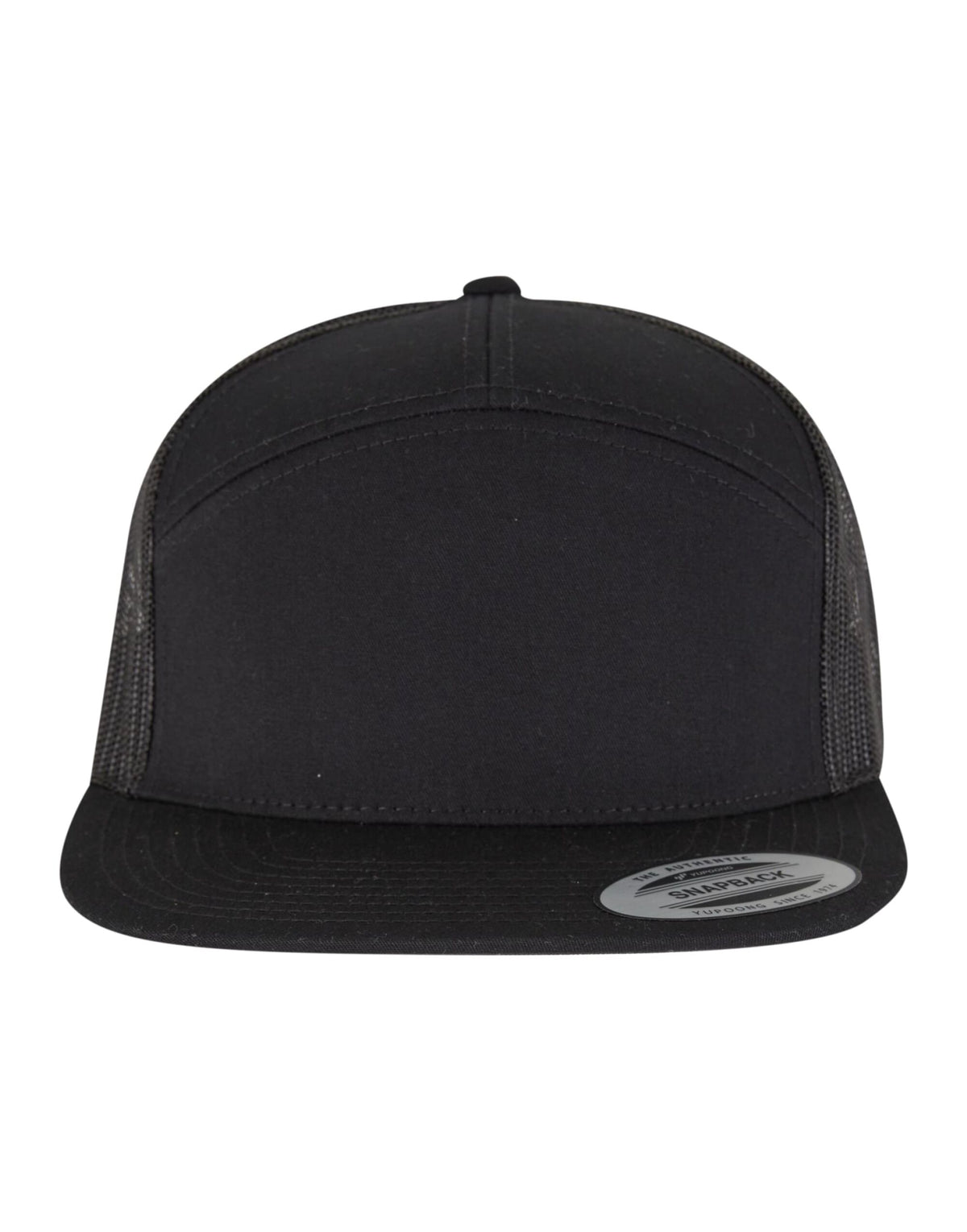 Flexfit 9294 7 Panel Classic Trucker Cap - Black/Black