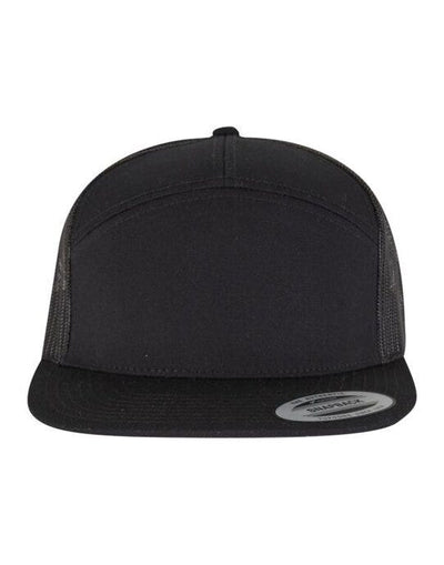 Flexfit 9294 7 Panel Classic Trucker Cap - Black/Black