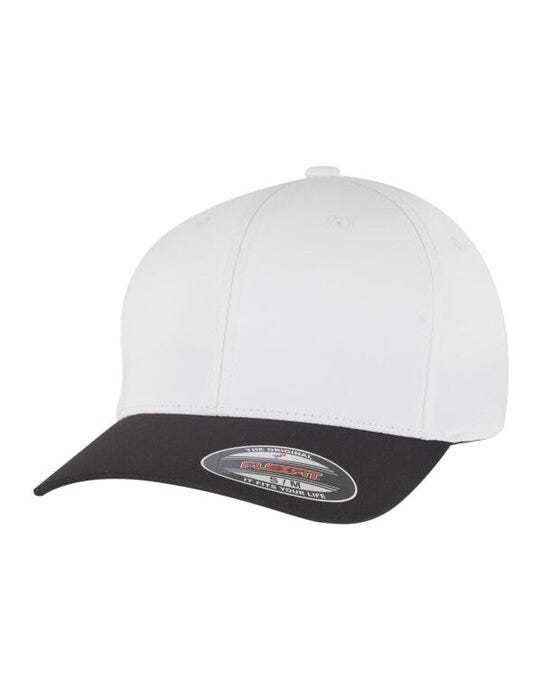 Flexfit 9295 Tech Water Repellent Cap - Black/White