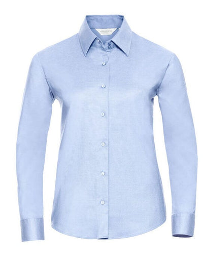 Russell Athletic Collection 932F Russell Collection Lady LS Tailor Oxford - Oxford Blue