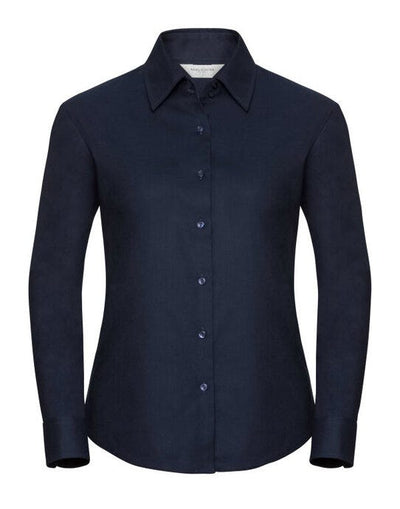 Russell Athletic Collection 932F Russell Collection Lady LS Tailor Oxford - Bright Navy