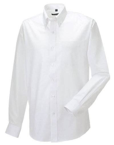 Russell Athletic Collection 932M Russell Collection Men LS Classic Oxford - White