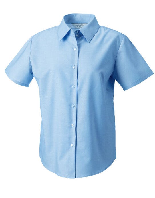 Russell Athletic Collection 933F Russell Collection Lady SS Tailor Oxford - Oxford Blue