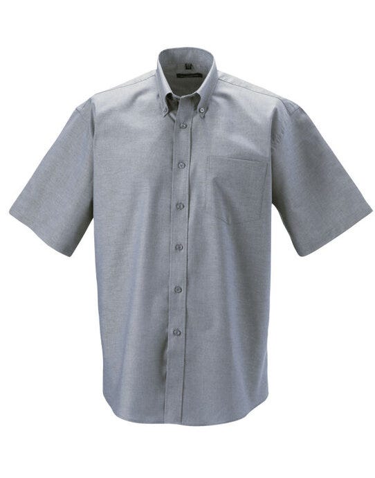 Russell Athletic Collection 933M Russell Collection Men SS Classic Oxford - Silver Grey