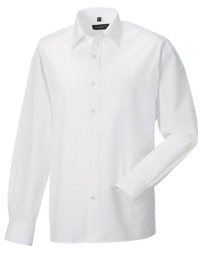Russell Athletic Collection 934M Russell Collection Men LS Classic Poplin - White