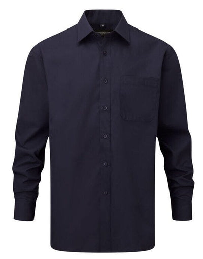 Russell Athletic Collection 934M Russell Collection Men LS Classic Poplin - French Navy
