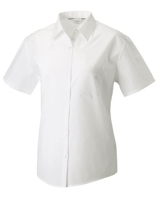 Russell Athletic Collection 935F Russell Collection Lady SS Clasic Poplin - White