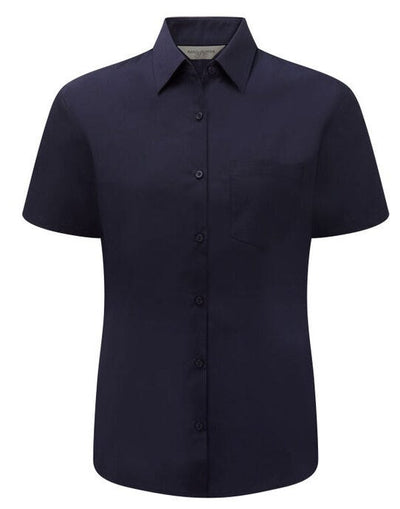 Russell Athletic Collection 935F Russell Collection Lady SS Clasic Poplin - French Navy