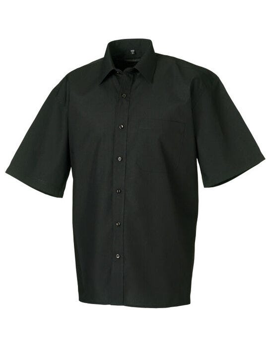 Russell Athletic Collection 935M Russell Collection Men SS Classic Poplin - Black