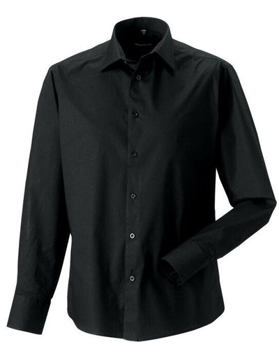 Russell Athletic Collection 946M Russell Collection Mens LS Stretch Shirt - Black
