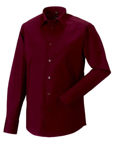 Russell Athletic Collection 946M Russell Collection Mens LS Stretch Shirt - Port