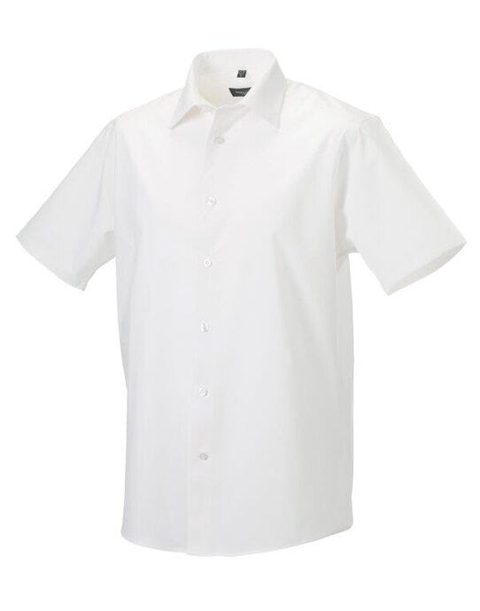 Russell Athletic Collection 947M Russell Collection Mens SS Stretch Shirt - White