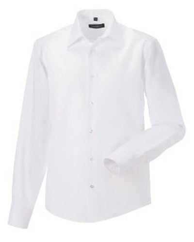 Russell Athletic Collection 958M Russell Collection Men LS Tailor NonIron - White