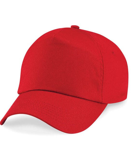 Beechfield B10B Junior Original 5 Panel Cap - Classic Red
