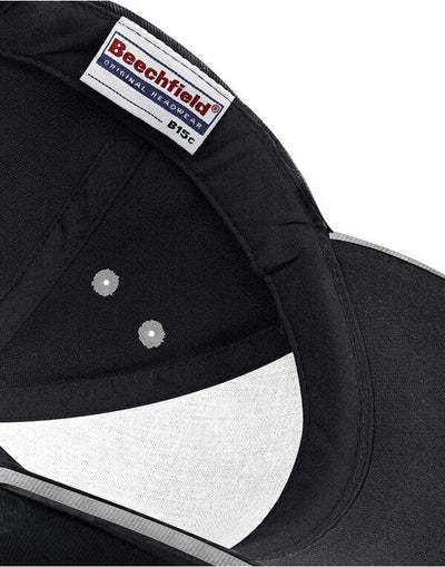 Beechfield B15C Ultimate Sandwich Peak Cap - Black/Light Grey