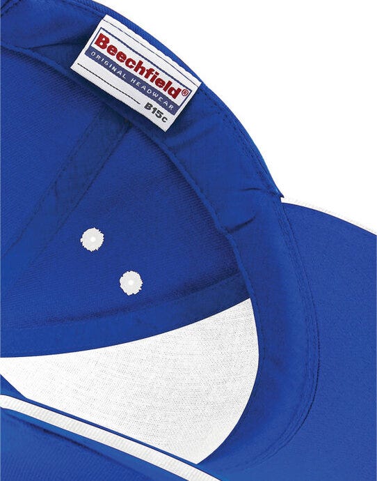 Beechfield B15C Ultimate Sandwich Peak Cap - Bright Royal/White