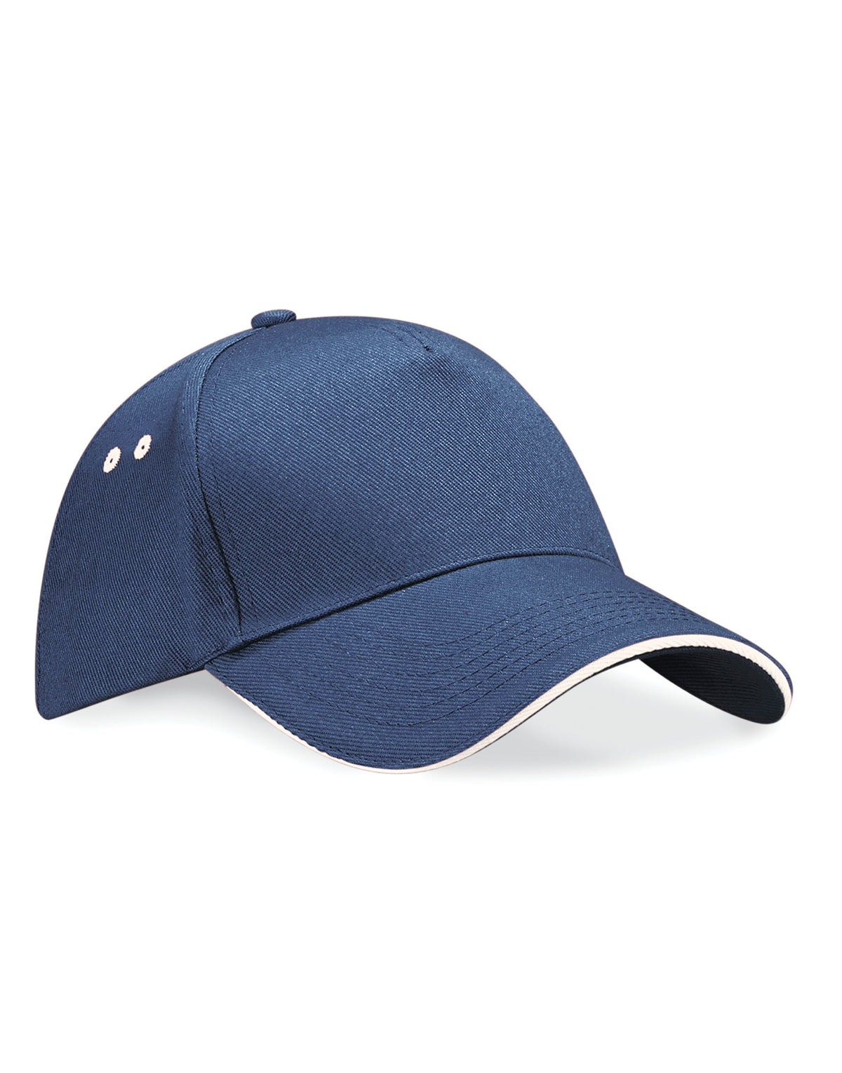 Beechfield B15C Ultimate Sandwich Peak Cap - French Navy/Putty