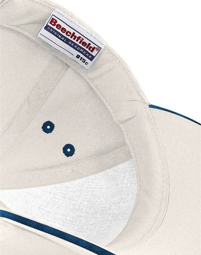 Beechfield B15C Ultimate Sandwich Peak Cap - Putty/French Navy
