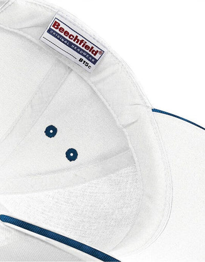 Beechfield B15C Ultimate Sandwich Peak Cap - White/French Navy