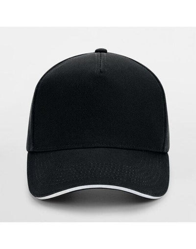 Beechfield B15C Ultimate Sandwich Peak Cap - Black/White