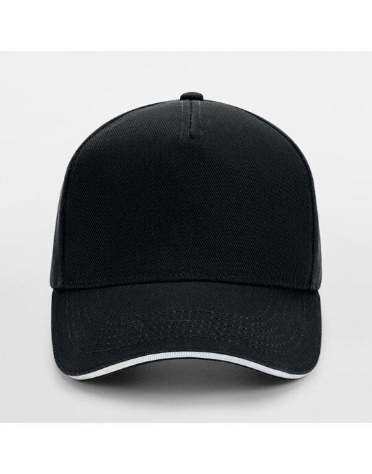 Beechfield B15C Ultimate Sandwich Peak Cap - Black/White
