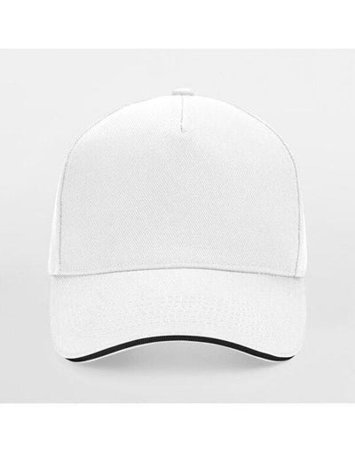 Beechfield B15C Ultimate Sandwich Peak Cap - White/Black
