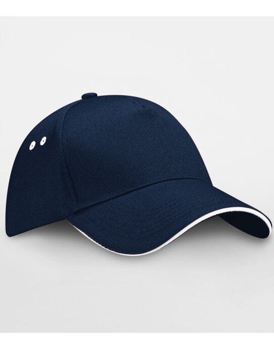 Beechfield B15C Ultimate Sandwich Peak Cap - French Navy/White