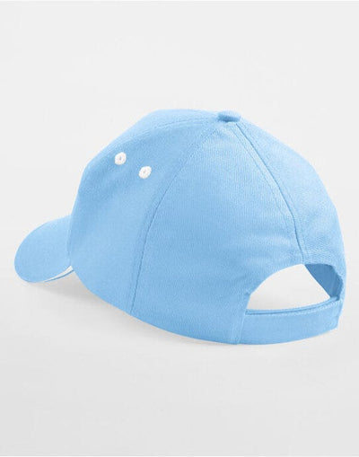 Beechfield B15C Ultimate Sandwich Peak Cap - Sky/White