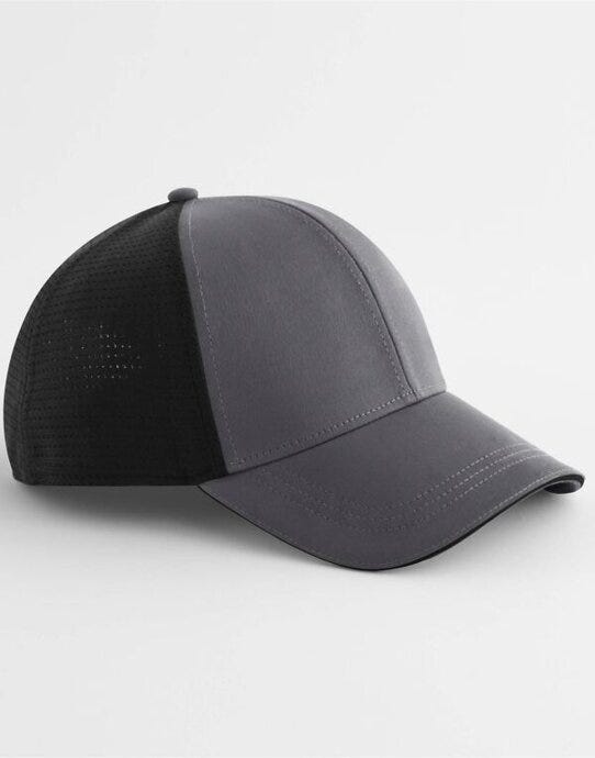 Beechfield B165 Club Cap - Gunmetal Grey/Black